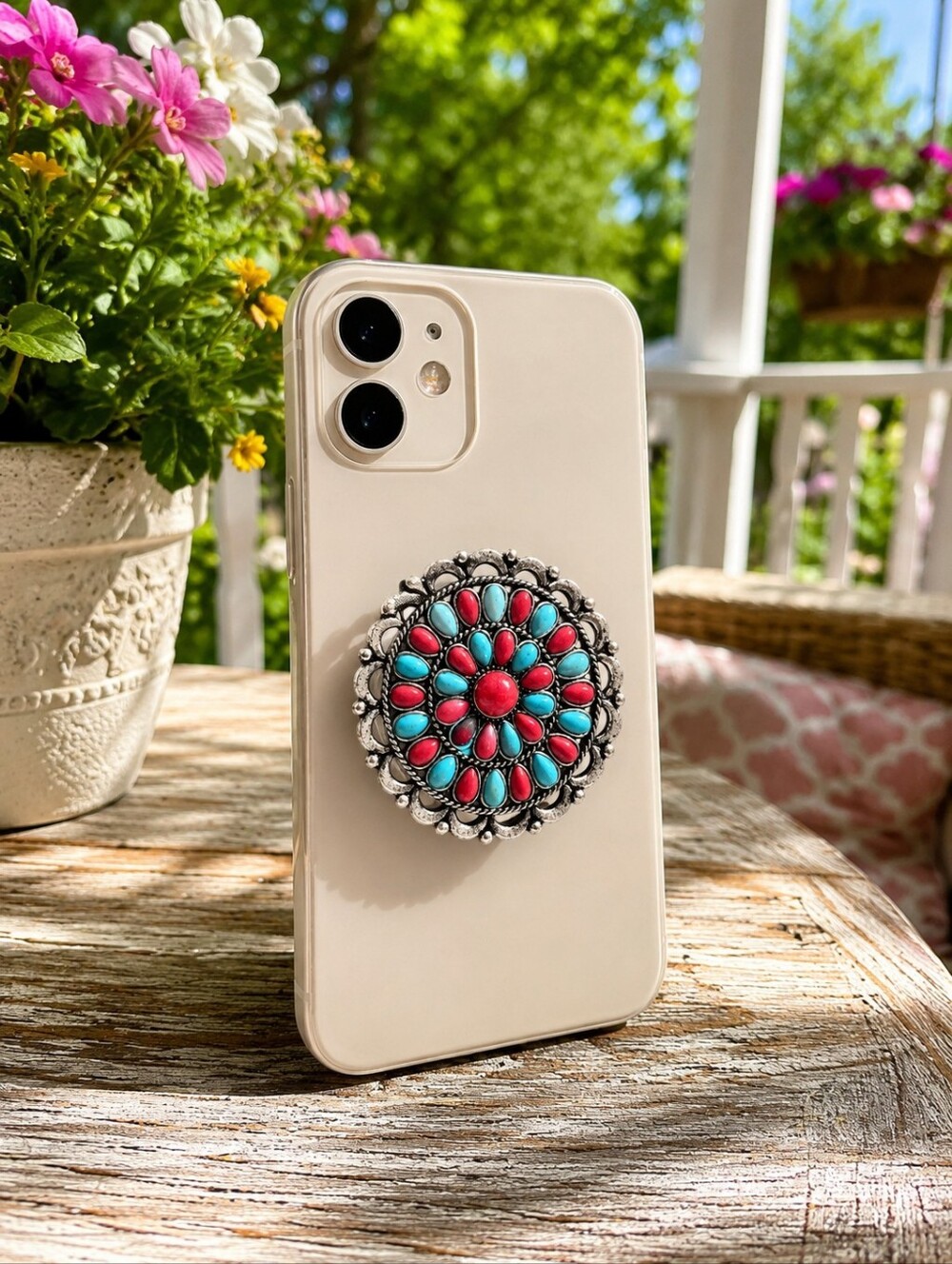 Turquoise & Pink Southwestern POPSOCKET NWT